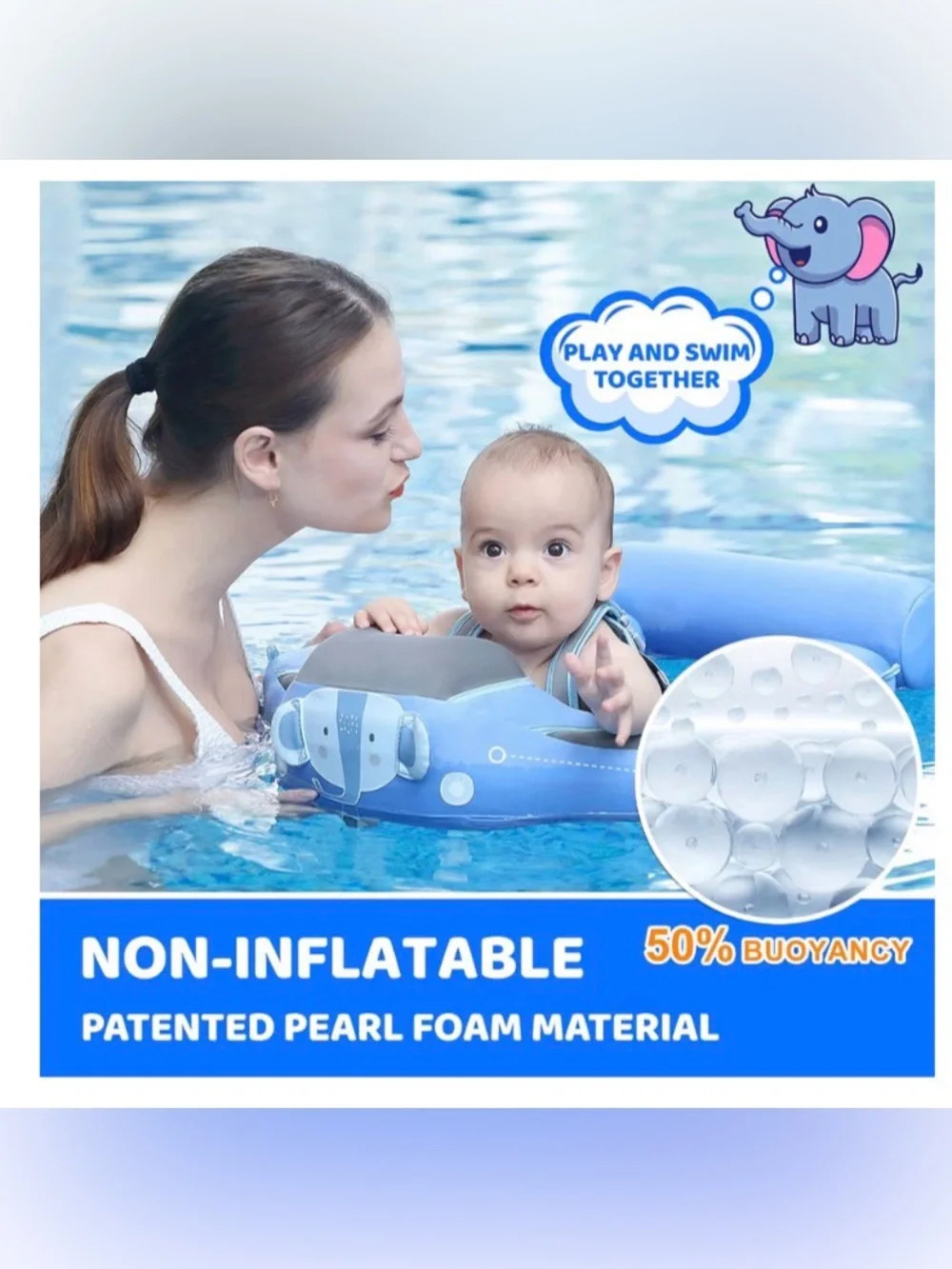 NWT - NWT - Mambobaby Float Deluxe - Blue Infant Float Toddler Float Baby Float